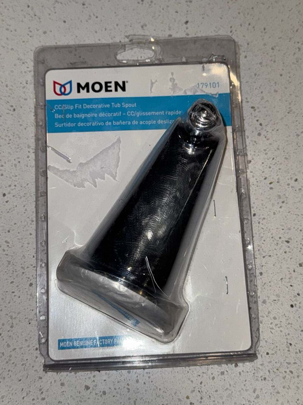 Moen 179101 CC/Slip Fit Decorative Diverter Tub Spout in Chrome